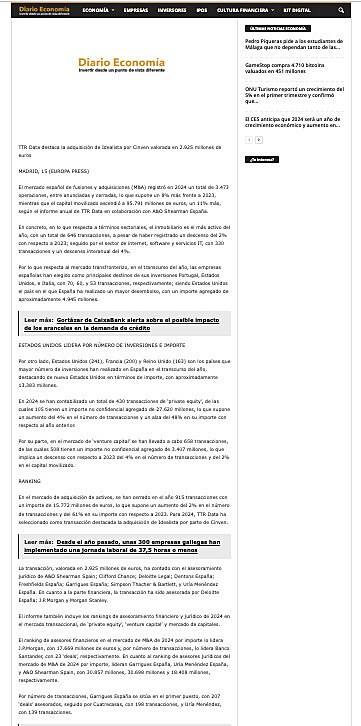 El mercado de fusiones y adquisiciones en Espaa registra un incremento del 8% en la cantidad de transacciones y del 11% en el capital invertido
